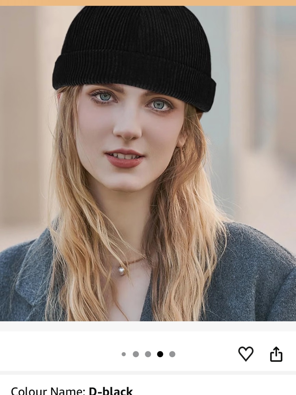 Corduroy Beanie Hats - Black & Blue - Unisex